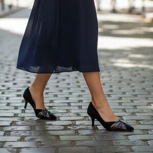 Kenneth Cole Black Suede Stiletto